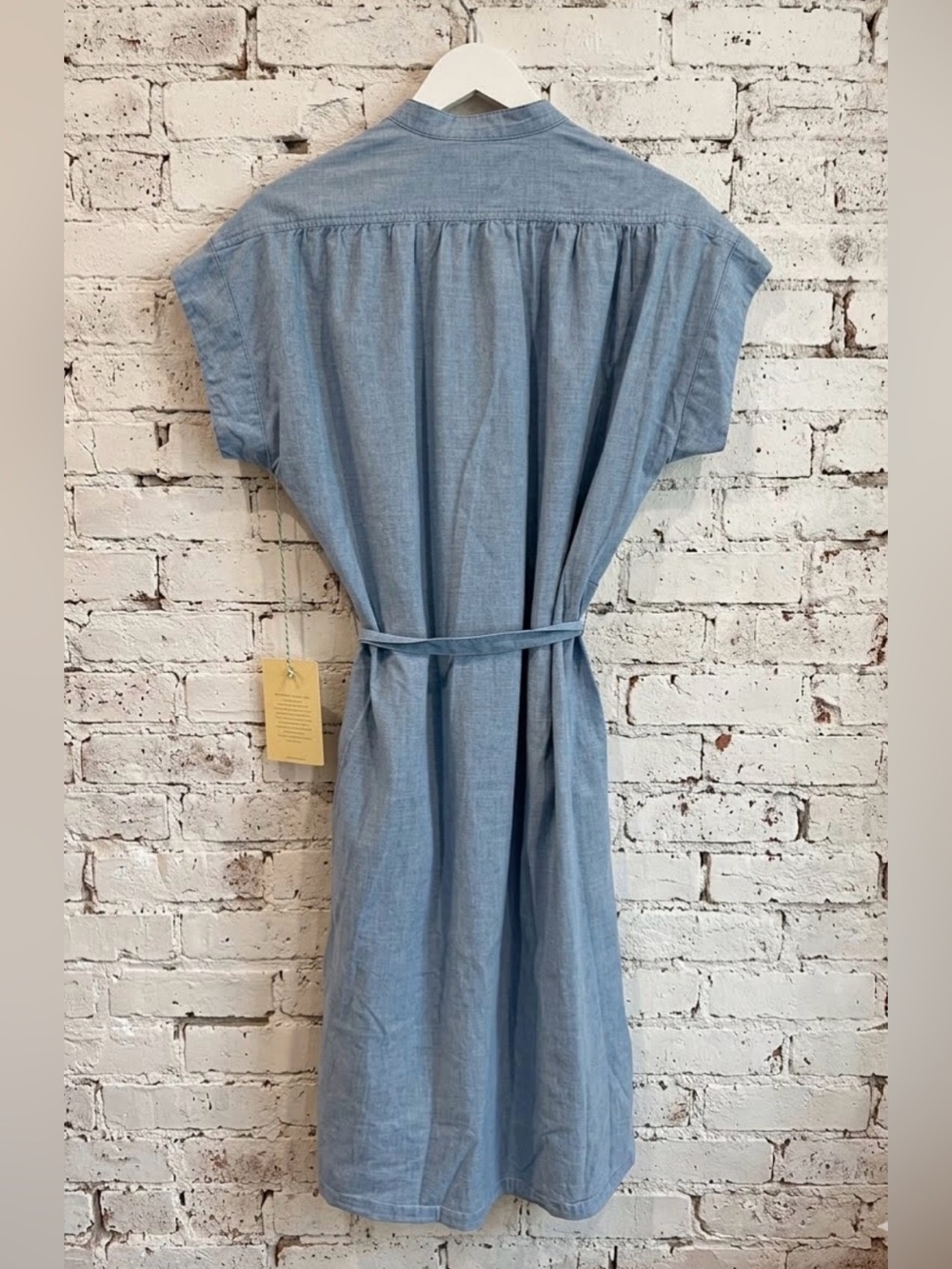 BNWT TROVATA Chambray Astrid Easy Blue Button-Front Shirt dress size XS.S $258 - Picture 3 of 9